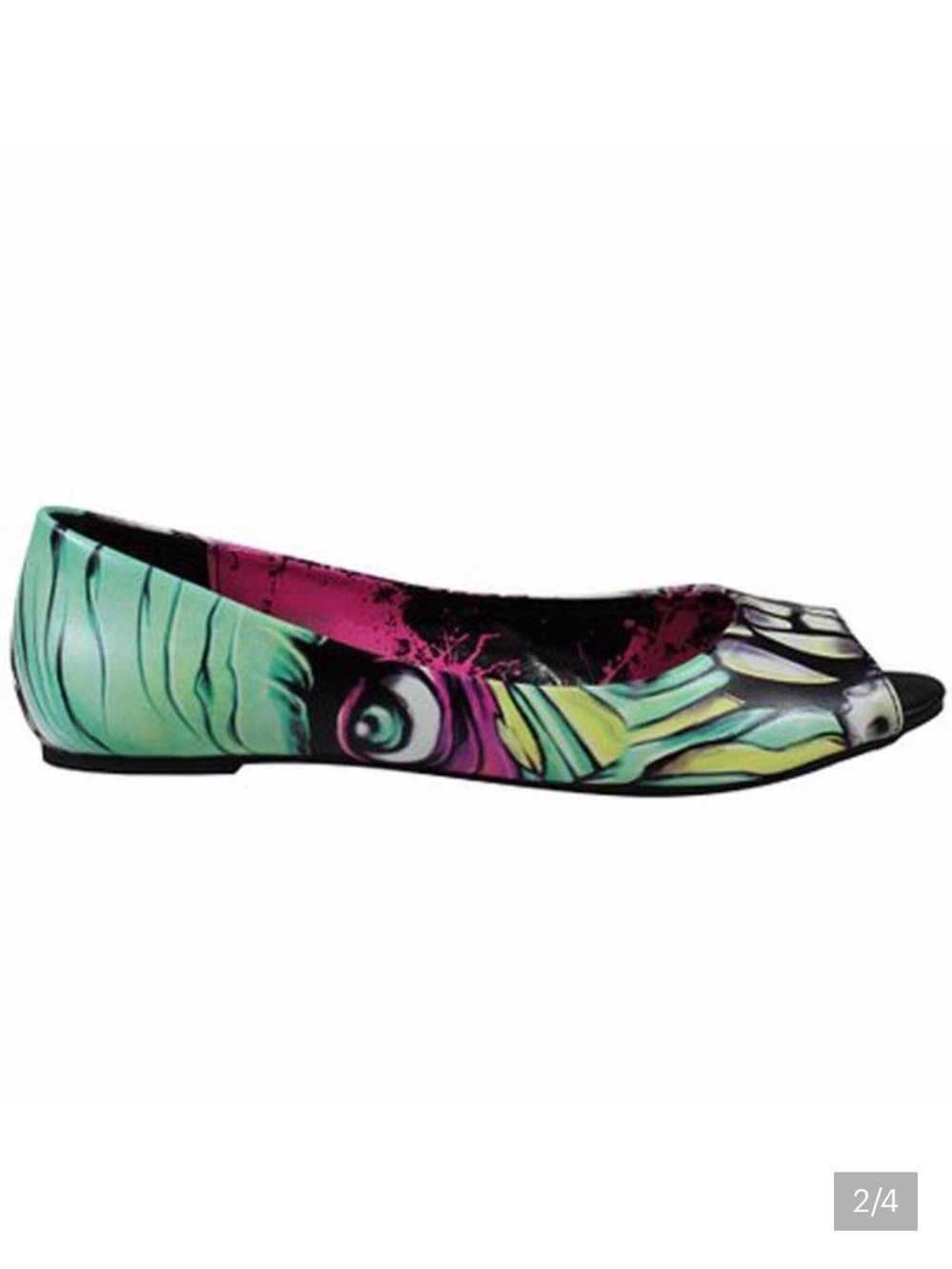 Rare Iron Fist Skin Crawler Peep Toe Flats Size 9